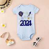 Hello 2024 Baby Bodysuit: Short Sleeve Romper Shower Gift image