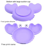 Personalized Baby Crab Plate Set with Suction Bowl image 5