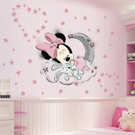 3D Mickey & Minnie Cartoon Wall Stickers for Kids' Rooms image 1