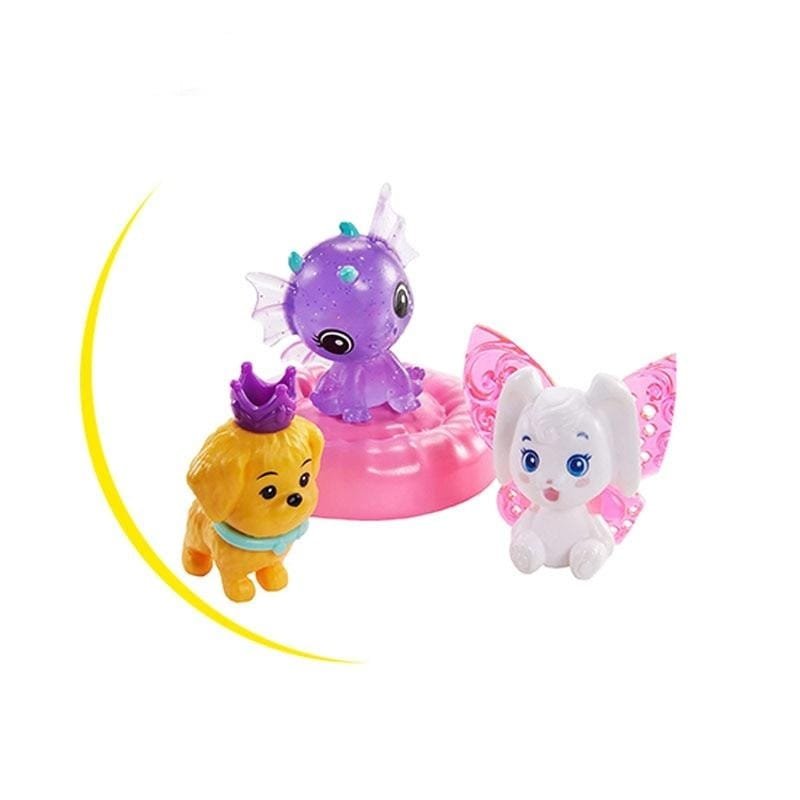 Three colorful toy figures on a white background