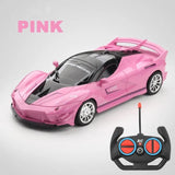Pink toy car with remote control 