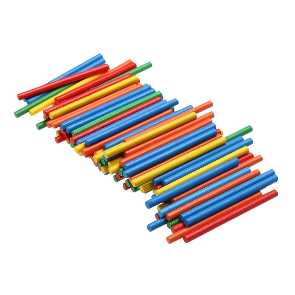 Set of 100 bamboo counting sticks for classroom maths teaching and hands-on number learning.