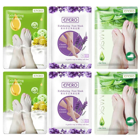 6pk Exfoliating Foot Masks - Peeling, Moisturizing Spa Socks image 31