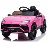Pink toy car with black details.