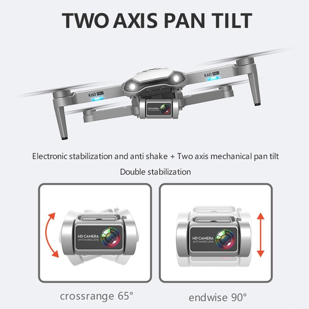 K60 Pro GPS Drone with Professional 6K Dual Camera Brushless Motor Foldable Quadcopter Long Battery Life image 3