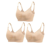 3pc Maternity Nursing Bra Set - Seamless, Breathable Cotton image 8