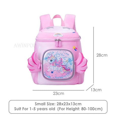 Pink Unicorn Backpack for Kids: Kawaii Kindergarten Schoolbag image 7