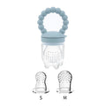 Baby teether with two size options on a white background