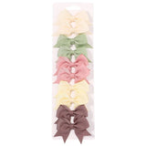 10Pc Cute Bowknot Clips Set for Girls - Handmade Hairpins image 12