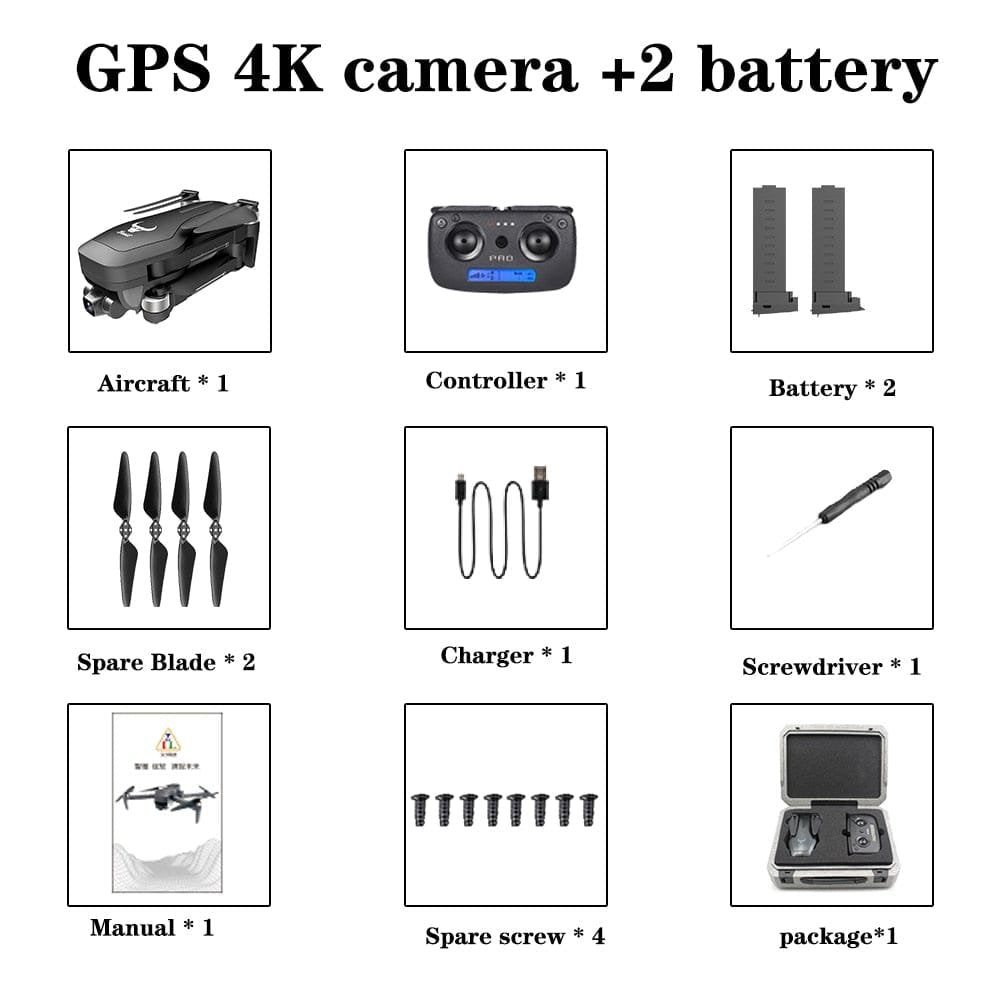 SG906 pro drone 4k HD mechanical gimbal camera 5G wifi gps system - 2 battery_691 image