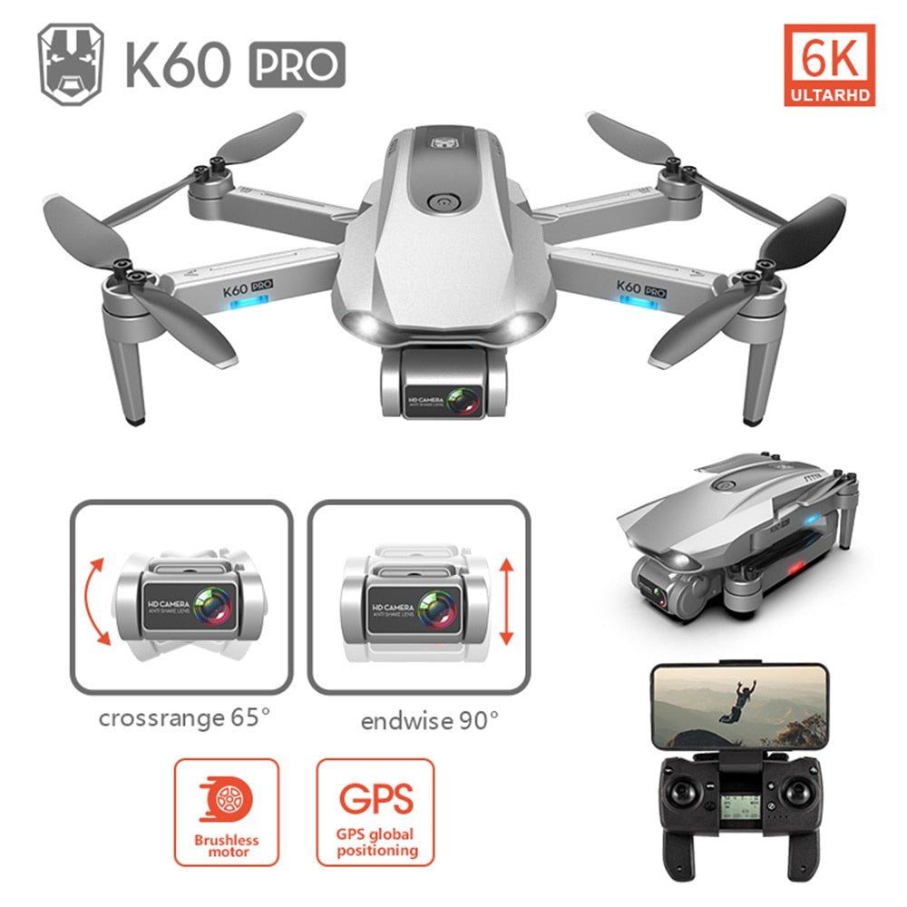 K60 Pro GPS Drone with Professional 6K Dual Camera Brushless Motor Foldable Quadcopter Long Battery Life image 5