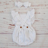 Organic Cotton Ruffle Romper & Headband - 3M, Dusty Pink image 5