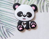 1PC Turtle Silicone Teether - Food Grade, Baby-Safe - Pink Panda image