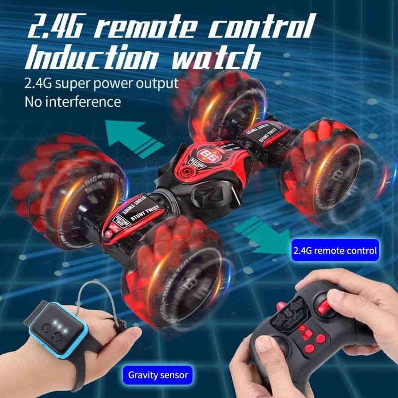 2.4G RC car with gesture and gravity sensor control, an induction toy for hands-on play and skill learning.