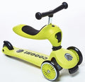 Yellow scooter with black handlebars