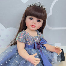 Princess Betty full body toddler doll in her complete blue outfit for cuddling, role play and photo props.