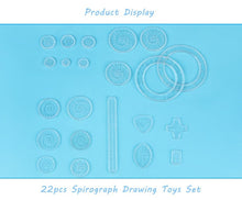Spirograph design drawing toy with 22 interlocking gears for hours of pattern drawing and quiet creative play.