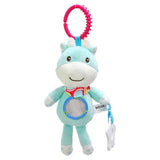 Plush toy with a pink handle on a white background
