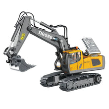 Rechargeable RC excavator model toy body built for repeat construction play sessions indoors and out.