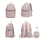 Large Waterproof Nylon School Backpack: Stylish & Spacious image 1