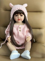 55 CM Reborn Doll - Realistic Silicone Newborn Girl, Toddler Toy Gift - Yellow image