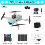 New P14 Mini Drone - 4K, 8K Camera, Obstacle Avoidance, Foldable Quadcopter - Grey-Dual4K-Bag-3B image