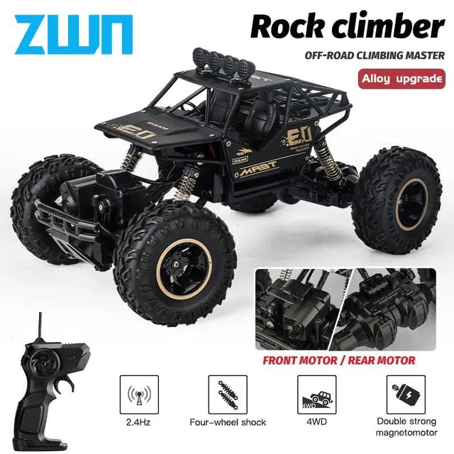 ZWN 1:16 4WD RC Car with LED Lights - Off-Road Truck Toy image 0