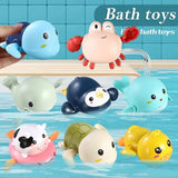 Cute Frogs Clockwork Swimming Bath Toy for Babies image 0