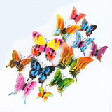 12pc 3D Double Layer Butterflies - DIY Magnet Wall Art - Papilio - Magnet image