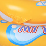 Close-up of an inflatable pool with 'My B' branding.