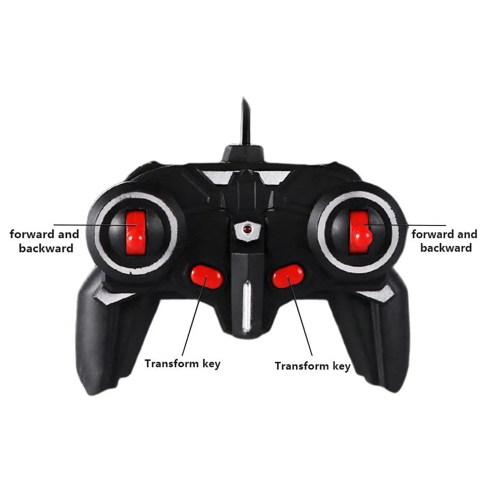 Black game controller with red buttons