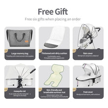 3-in-1 baby stroller travel system bundle with free gift accessories for new parents.
