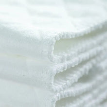 Close-up of 3-layer microfiber diaper liner fabric for absorbent, breathable nappy changes and washable diaper use.
