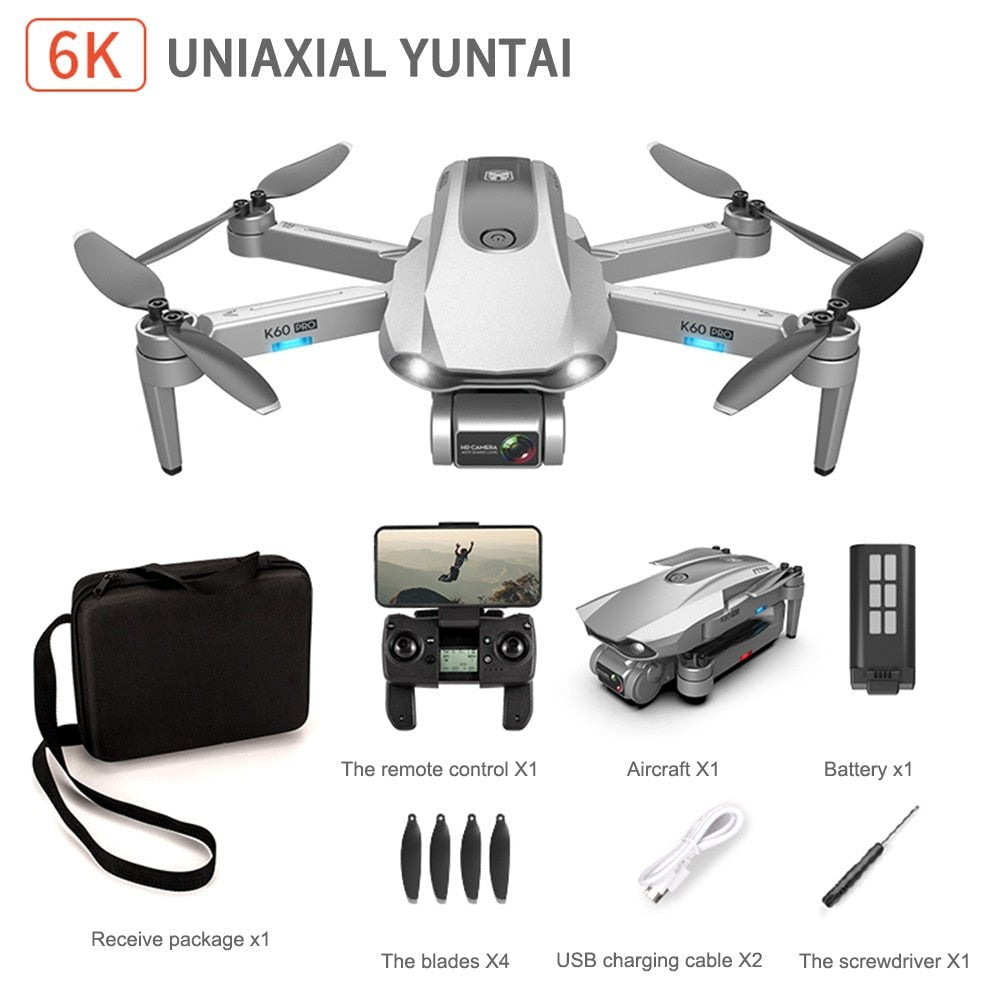 K60 Pro GPS Drone with Professional 6K Dual Camera Brushless Motor Foldable Quadcopter Long Battery Life image 8