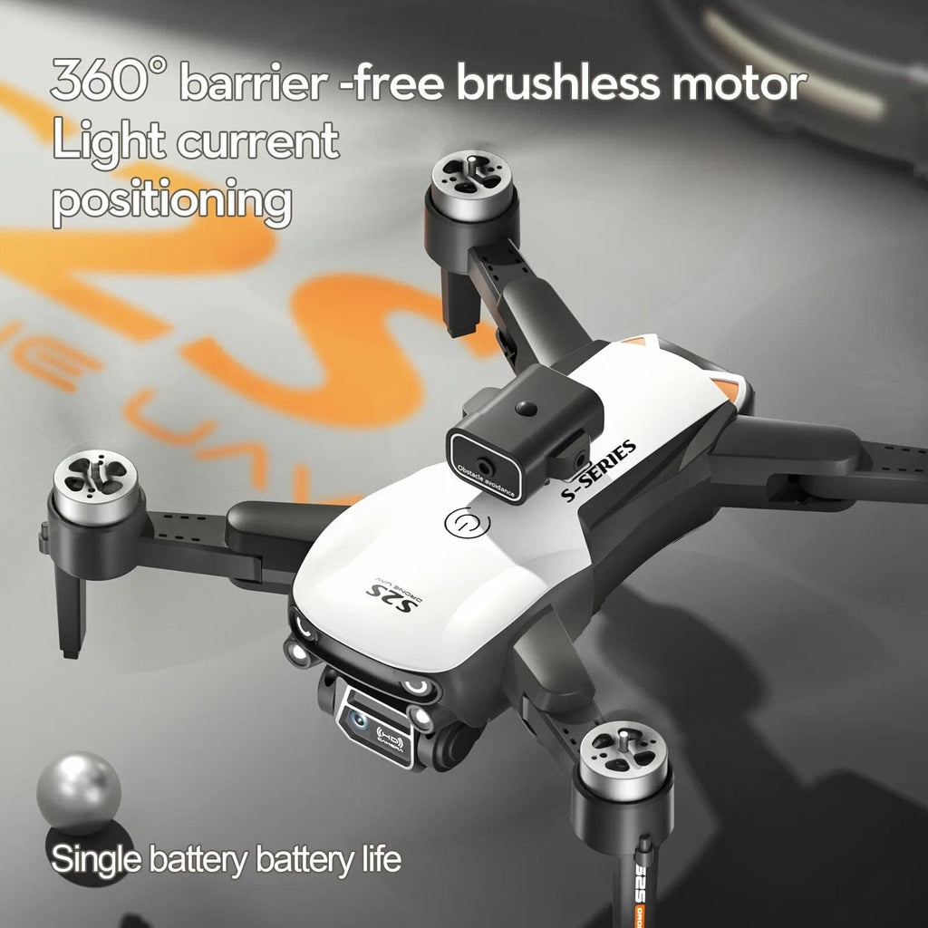 Drone with text highlighting features on a reflective surface