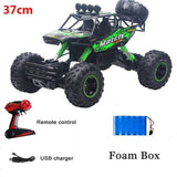 1:12 High-Speed 4WD RC Car - 37cm Off-Road Electric Vehicle - 37cm Green image