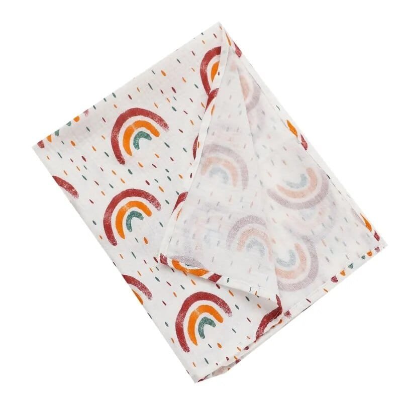 Super Soft Cotton Gauze Muslin Swaddle & Bath Towel - A12, 79x60 cm image