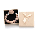 Personalized Baby Pacifier Clips with Name - Silicone Beaded Chain - Color 14 image