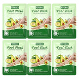 Six packages of Efero Foot Flash with avocado images on a white background