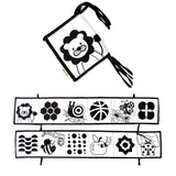 Black & White Contrast Cloth Book - Newborn Crib Bumper Toy image 2