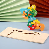 3D Dinosaur Puzzle - Montessori Wooden Toy for Toddlers 2-5 Years image 11