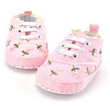 White Lace Floral Baby Girl Shoes - Soft Prewalker, Free Shipping image 3