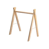 Wooden a-frame stand on a white background