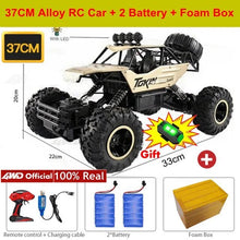 37cm alloy RC buggy kit with two rechargeable batteries and LED lights for extended racing after dark.