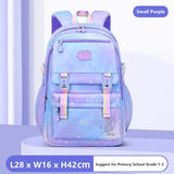 Cute Korean-Style Girls' Elementary School Backpack: Waterproof, Purple image 7