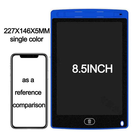 8.5-inch display with reference to a smartphone for size comparison
