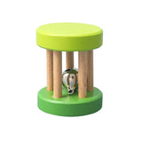 Wooden Baby Rattle & Teether - Crochet Animal Designs - Green image