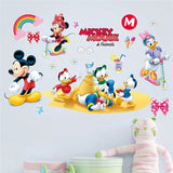 Wall stickers featuring Mickey Mouse and friends on a light gray background