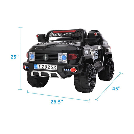 Car Toy Electric Vehicle with Remote Control, Horn, Radio, USB Port, AUX, Spring Suspension, Opening Door, LED Light image 7