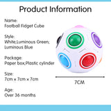 Football Fidget Cube with product information.